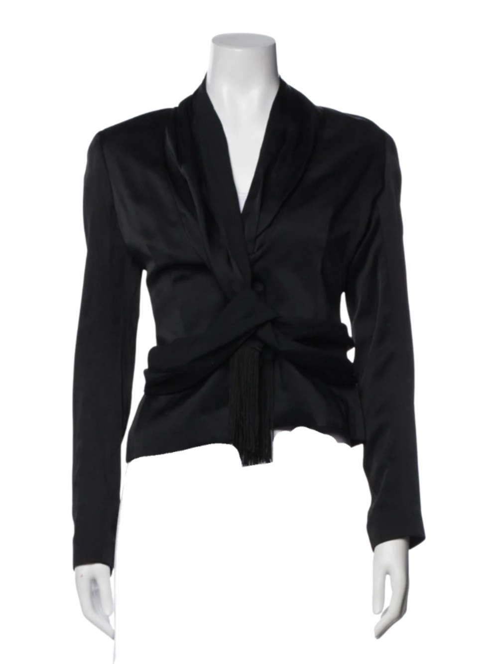 John Galliano Black Draped Jacket